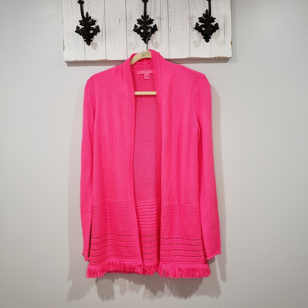 Lilly Pulitzer Noble Fringe Cardigan XS